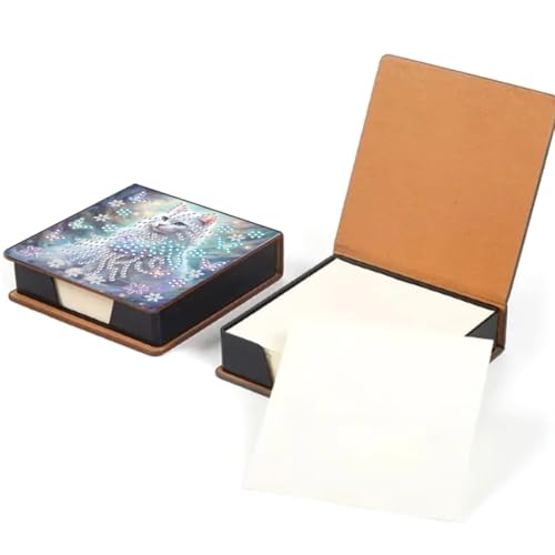 Junerain Desktop Notiz Box DIY Art Kits for Kinder, Kristallkunstnotenpolsterhalter mit Deckel 160 Blättern in Notes Box, Memo Block Art Painting Making Kit Kit Junerain Desktop Notiz Box DIY Art Kits for Kinder, Kristallkunstnotenpolsterhalter mit Deckel 160 Blättern in Notes Box, Memo Block Art Painting Making Kit Kit von Junerain
