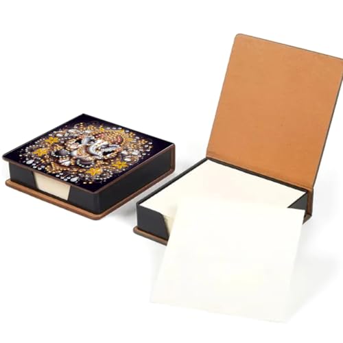 Junerain Desktop Notiz Box DIY Art Kits for Kinder, Kristallkunstnotenpolsterhalter mit Deckel 160 Blättern in Notes Box, Memo Block Art Painting Making Kit Kit Junerain Desktop Notiz Box DIY Art Kits for Kinder, Kristallkunstnotenpolsterhalter mit Deckel 160 Blättern in Notes Box, Memo Block Art Painting Making Kit Kit von Junerain