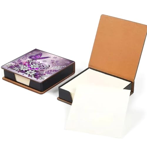 Junerain Desktop Notiz Box DIY Art Kits for Kinder, Kristallkunstnotenpolsterhalter mit Deckel 160 Blättern in Notes Box, Memo Block Art Painting Making Kit Kit Junerain Desktop Notiz Box DIY Art Kits for Kinder, Kristallkunstnotenpolsterhalter mit Deckel 160 Blättern in Notes Box, Memo Block Art Painting Making Kit Kit von Junerain