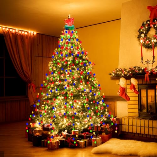 Junerain Weihnachtsbaum Lichterkette 2M 280 LED Christbaum Beleuchtung 8 Modi IP65 Wasserdicht 8 Stränge Lichterkette Wasserfall Weihnachtsbeleuchtung Lichternetz Weihnachtsbaumschmuck AußEn Innen von Junerain