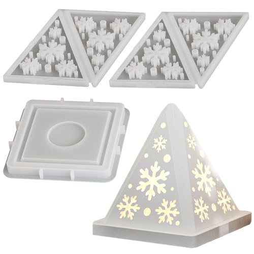 Junhui Silikonformen Gießformen Häuser, Silikonform Weihnachten, 3D Schneeflocken Kerzenhalter Silikonform, DIY Haus Gießform Haus Gips Zum Gießen Giessformen Junhui Silikonformen Gießformen Häuser, Silikonform Weihnachten, 3D Schneeflocken Kerzenhalter Silikonform, DIY Haus Gießform Haus Gips Zum Gießen Giessformen von Junhui