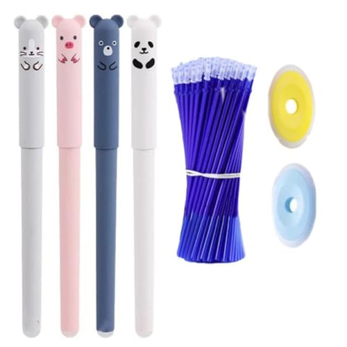 Junjie Radierbare Gelstifte,Cartoon Stift Radierbar Set Mit Radiergummi Ohne Blatt Zu Verbrauchen, 0,5mm Spitze,Schulsachen Für Kinder, Studenten, Schule, Büro (4+10+2) von Junjie