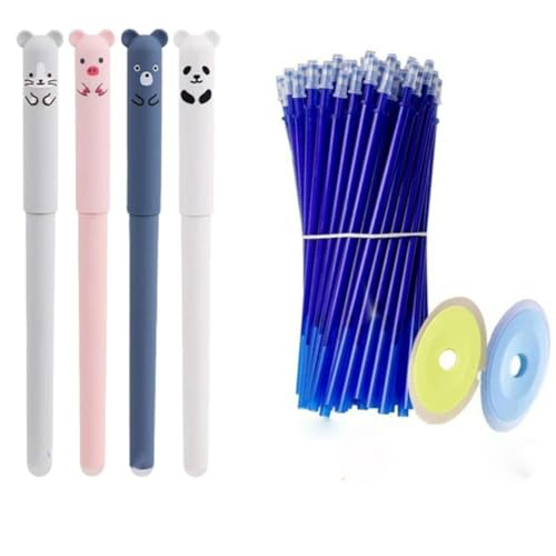 Junjie Radierbare Gelstifte,Cartoon Stift Radierbar Set Mit Radiergummi Ohne Blatt Zu Verbrauchen, 0,5mm Spitze,Schulsachen Für Kinder, Studenten, Schule, Büro (4+20+2) von Junjie
