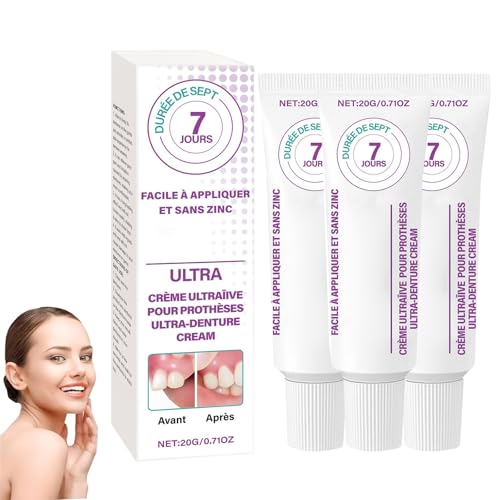Thermoplastischer Zahnprothesenkleber,Zahnhaftmittel Denture Fixative Zahnprothesenhaftgel Für Zahnprothesen Prothesenfixierungsmittel Thermoplastic für Frauen Männer und Erwachsene (3) von Junjie