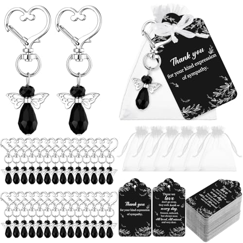 Junkin 100 Set Beerdigungsgeschenke, Lebensgeschenke, Engel, Schlüsselanhänger, Beileidskarten, Dankeskarten, Organza-Beutel für Gedenkpartys, Gastgeschenke, Beerdigungsgeschenke Junkin 100 Set Beerdigungsgeschenke, Lebensgeschenke, Engel, Schlüsselanhänger, Beileidskarten, Dankeskarten, Organza-Beutel für Gedenkpartys, Gastgeschenke, Beerdigungsgeschenke von Junkin