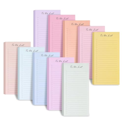 Junterone 10 Stück To-Do-Listen-Haftnotizen-Planerbuch 8,5 X 3,7, 500 Blatt, Liniert Junterone 10 Stück To-Do-Listen-Haftnotizen-Planerbuch 8,5 X 3,7, 500 Blatt, Liniert von Junterone