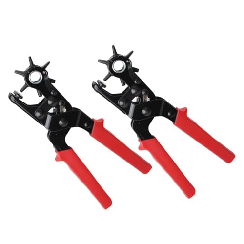 Junterone Gürtellocher, Lederlocher, Ösenwerkzeug, 6 Runde Löcher, Locher in Verschiedenen Größen für Gürtel, Uhrenarmbänder, Riemen Junterone Gürtellocher, Lederlocher, Ösenwerkzeug, 6 Runde Löcher, Locher in Verschiedenen Größen für Gürtel, Uhrenarmbänder, Riemen von Junterone