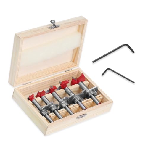 Junterone Positionierungs-Lochsägen-Set, Verstellbar, 15-35 Mm, Scharnierlochöffner, Hartmetall-Bohrer-Set für die Holzbearbeitung Junterone Positionierungs-Lochsägen-Set, Verstellbar, 15-35 Mm, Scharnierlochöffner, Hartmetall-Bohrer-Set für die Holzbearbeitung von Junterone