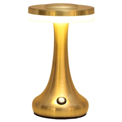 Juodkeo Moderne Goldlampe, 3-farbige wiederaufladbare Tischlampe, stufenlose Touch-Steuerung Nachttischlicht, elegantes Dekor für Schlafzimmer, Schreibtisch, Kinderzimmer ,Style 1 Juodkeo Moderne Goldlampe, 3-farbige wiederaufladbare Tischlampe, stufenlose Touch-Steuerung Nachttischlicht, elegantes Dekor für Schlafzimmer, Schreibtisch, Kinderzimmer ,Style 1 von Juodkeo