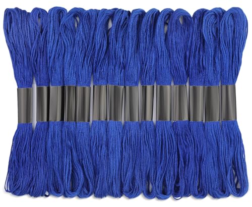 Blaue Stickseide: Stickgarn 120 Yards Freundschaftsarmband Schnur Kreuzstich Baumwollgarn für DIY Armbandherstellung Blaue Stickseide: Stickgarn 120 Yards Freundschaftsarmband Schnur Kreuzstich Baumwollgarn für DIY Armbandherstellung von Jupean