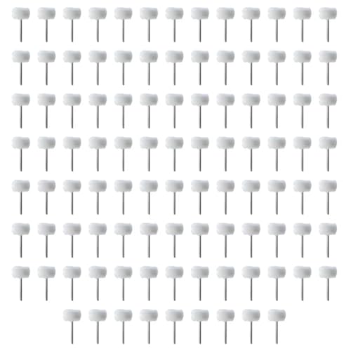 Juqoyue 100 Stück Mini-Polierscheiben Aus, 3 mm Schaft, Polierscheibe, Polierbürste, Rotierende Schleifbürste, Handschleif- und Polierwerkzeuge von Juqoyue