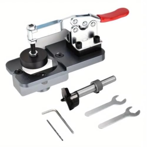 Juqoyue 35-mm-Scharnierbohrlehren-Set, Bohrlehre für Verdeckte Scharniere - Scharnierlochöffner Aus Aluminiumlegierung, Schablonenstanzer, Sucher Juqoyue 35-mm-Scharnierbohrlehren-Set, Bohrlehre für Verdeckte Scharniere - Scharnierlochöffner Aus Aluminiumlegierung, Schablonenstanzer, Sucher von Juqoyue
