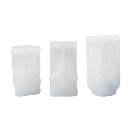 Juqoyue 3D-Zwerg-Silikonform für Kerzen - Weihnachtsmann-Porträt, DIY-Schokolade, Seife, Kunstharz- und Gipshandwerk, für Zuhause von Juqoyue