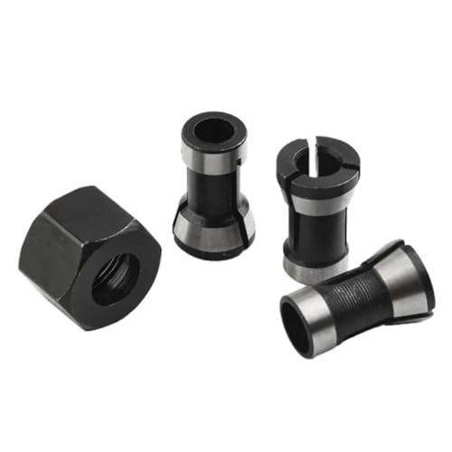 Juqoyue 4 Stück/Set 6 mm 8 mm 6,35 mm Elektrischer Oberfräsen-Fräser, Spannzangenfutter M15, Schraubenmutter zum Trimmen Von Graviermaschinen von Juqoyue