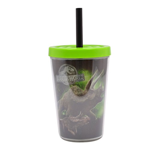 Jurassic World 65730 Jurassic Park Trinkbecher mit Deckel und Strohhalm, 6x6x8 cm, 1 Stück (1er Pack) Jurassic World 65730 Jurassic Park Trinkbecher mit Deckel und Strohhalm, 6x6x8 cm, 1 Stück (1er Pack) von Joytoy