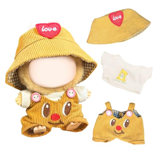 JurciCat Niedliche Mini Plüsch Puppen Kleidung Bekleidung Für 17cm Plüsch Für Kuscheltier Kleidung Pullover Hoodie Bekleidung DIY Kinder Geschenke(Puppen Nicht enthalten) von JurciCat