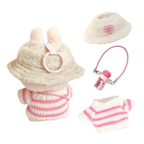 JurciCat Niedliche Mini Plüsch Puppen Kleidung Bekleidung Für 17cm Plüsch Für Kuscheltier Kleidung Pullover Hoodie Bekleidung DIY Kinder Geschenke(Puppen Nicht enthalten) von JurciCat