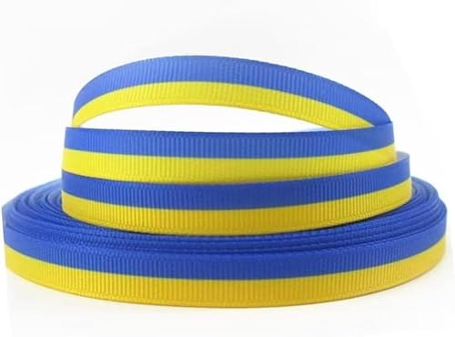 Gelb-blaues Band, 9 mm/25 mm, 4,5 m, blaue und gelbe Bänder, ukrainische Flagge, farbiges Band, DIY, handgefertigte Bandrollen, geeignet für die Herstellung einiger handgefertigter Stoffbänder, Gelb-blaues Band, 9 mm/25 mm, 4,5 m, blaue und gelbe Bänder, ukrainische Flagge, farbiges Band, DIY, handgefertigte Bandrollen, geeignet für die Herstellung einiger handgefertigter Stoffbänder, von Juroicessry