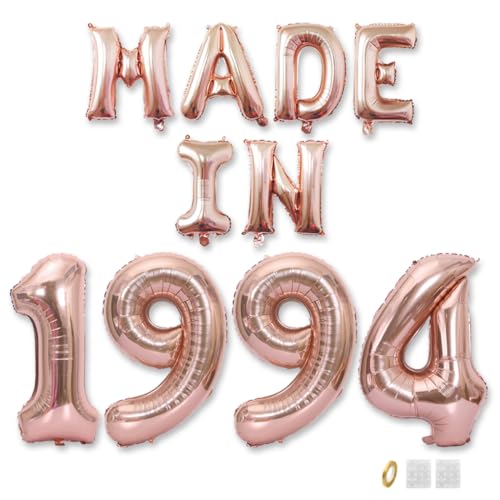 Jurxy Geburtstag Deko Frauen Mann 31 Jahr Geburtstagdeko Ballons MADE IN 1994 Luftballons Roségold Folienballons Luftballons Happy Birthday Banner Jurxy Geburtstag Deko Frauen Mann 31 Jahr Geburtstagdeko Ballons MADE IN 1994 Luftballons Roségold Folienballons Luftballons Happy Birthday Banner von Jurxy