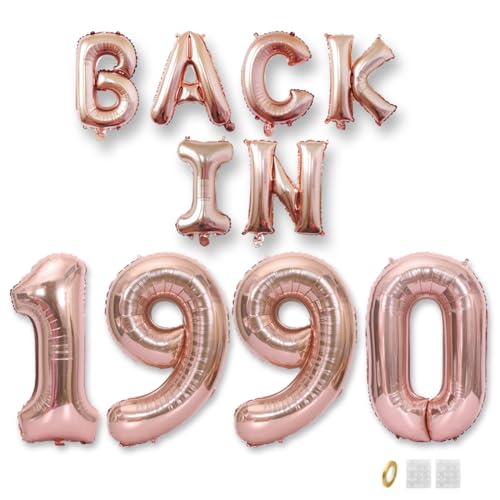 Jurxy Geburtstag Deko Frauen Mann 35 Jahr Geburtstagdeko Ballons BACK IN 1990 Luftballons Rosegold Folienballons Luftballons Happy Birthday Banner Jurxy Geburtstag Deko Frauen Mann 35 Jahr Geburtstagdeko Ballons BACK IN 1990 Luftballons Rosegold Folienballons Luftballons Happy Birthday Banner von Jurxy