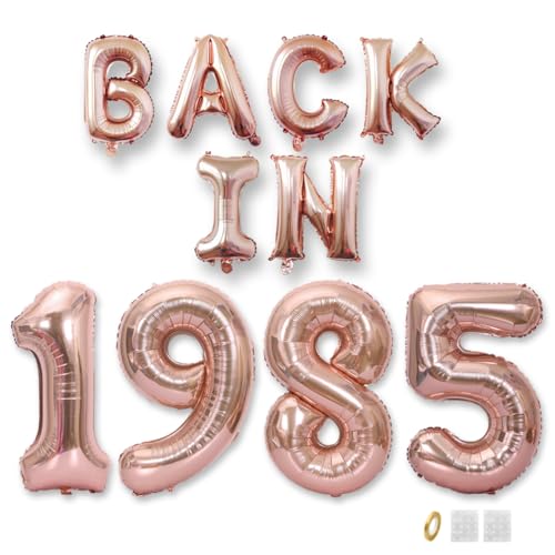 Jurxy Geburtstag Deko Frauen Mann 40 Jahr Geburtstagdeko Ballons BACK IN 1985 Luftballons Rosegold Folienballons Luftballons Happy Birthday Banner Jurxy Geburtstag Deko Frauen Mann 40 Jahr Geburtstagdeko Ballons BACK IN 1985 Luftballons Rosegold Folienballons Luftballons Happy Birthday Banner von Jurxy