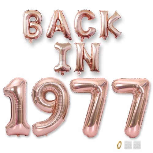 Jurxy Geburtstag Deko Frauen Mann 48 Jahr Geburtstagdeko Ballons BACK IN 1977 Luftballons Rosegold Folienballons Luftballons Happy Birthday Banner Jurxy Geburtstag Deko Frauen Mann 48 Jahr Geburtstagdeko Ballons BACK IN 1977 Luftballons Rosegold Folienballons Luftballons Happy Birthday Banner von Jurxy