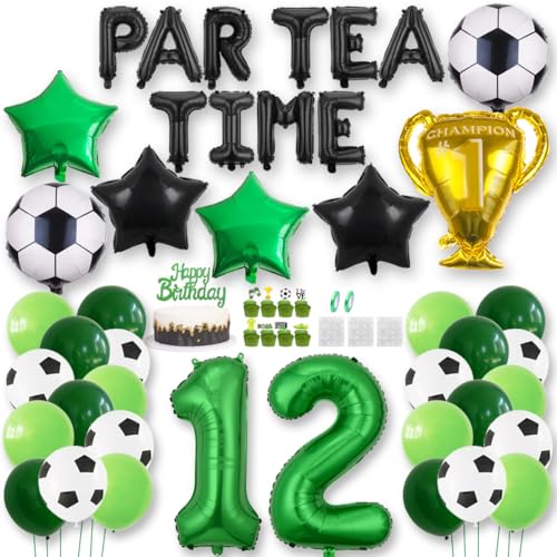 Fußball Luftballon 12 Jahre Geburtstag Deko PAR TEA TIME Fussball Party Geburtstagsfeier Ballon Zubehör Set Grün Fußball Thema Party Banner Fussball Tortendeko für Kinder Jungen Fußballfan Fußball Luftballon 12 Jahre Geburtstag Deko PAR TEA TIME Fussball Party Geburtstagsfeier Ballon Zubehör Set Grün Fußball Thema Party Banner Fussball Tortendeko für Kinder Jungen Fußballfan von Jurxy