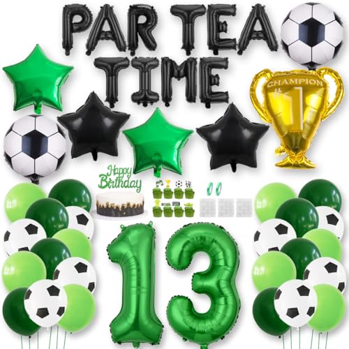Fußball Luftballon 13 Jahre Geburtstag Deko PAR TEA TIME Fussball Party Geburtstagsfeier Ballon Zubehör Set Grün Fußball Thema Party Banner Fussball Tortendeko für Kinder Jungen Fußballfan Fußball Luftballon 13 Jahre Geburtstag Deko PAR TEA TIME Fussball Party Geburtstagsfeier Ballon Zubehör Set Grün Fußball Thema Party Banner Fussball Tortendeko für Kinder Jungen Fußballfan von Jurxy