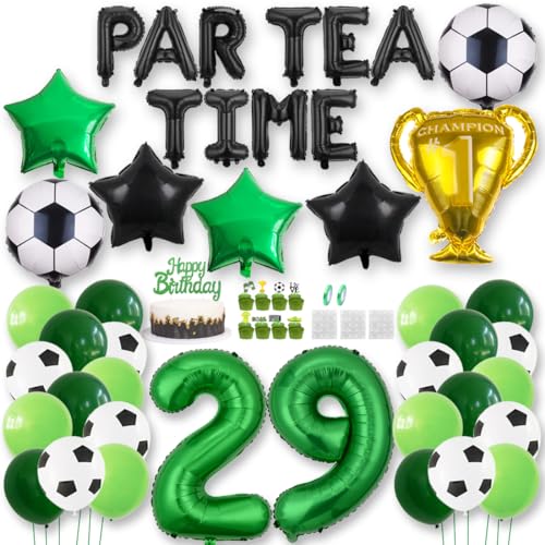 Fußball Luftballon 29 Jahre Geburtstag Deko PAR TEA TIME Fussball Party Geburtstagsfeier Ballon Zubehör Set Grün Fußball Thema Party Banner Fussball Tortendeko für Kinder Jungen Fußballfan Fußball Luftballon 29 Jahre Geburtstag Deko PAR TEA TIME Fussball Party Geburtstagsfeier Ballon Zubehör Set Grün Fußball Thema Party Banner Fussball Tortendeko für Kinder Jungen Fußballfan von Jurxy