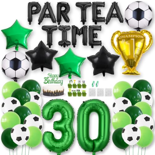 Fußball Luftballon 30 Jahre Geburtstag Deko PAR TEA TIME Fussball Party Geburtstagsfeier Ballon Zubehör Set Grün Fußball Thema Party Banner Fussball Tortendeko für Kinder Jungen Fußballfan Fußball Luftballon 30 Jahre Geburtstag Deko PAR TEA TIME Fussball Party Geburtstagsfeier Ballon Zubehör Set Grün Fußball Thema Party Banner Fussball Tortendeko für Kinder Jungen Fußballfan von Jurxy