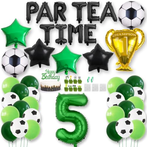 Fußball Luftballon 5 Jahre Geburtstag Deko PAR TEA TIME Fussball Party Geburtstagsfeier Ballon Zubehör Set Grün Fußball Thema Party Banner Fussball Tortendeko für Kinder Jungen Fußballfan Fußball Luftballon 5 Jahre Geburtstag Deko PAR TEA TIME Fussball Party Geburtstagsfeier Ballon Zubehör Set Grün Fußball Thema Party Banner Fussball Tortendeko für Kinder Jungen Fußballfan von Jurxy