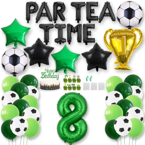 Fußball Luftballon 8 Jahre Geburtstag Deko PAR TEA TIME Fussball Party Geburtstagsfeier Ballon Zubehör Set Grün Fußball Thema Party Banner Fussball Tortendeko für Kinder Jungen Fußballfan Fußball Luftballon 8 Jahre Geburtstag Deko PAR TEA TIME Fussball Party Geburtstagsfeier Ballon Zubehör Set Grün Fußball Thema Party Banner Fussball Tortendeko für Kinder Jungen Fußballfan von Jurxy