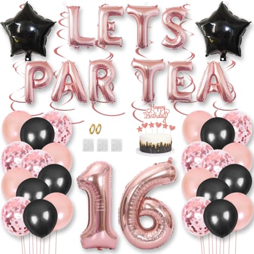 Teeparty Geburtstag Dekorationen LETS PAR TEA Nummer Folienballons High Tea Thema Partyzubehör 16. Party Fotoshooting Supplies Konfetti Luftballons Tortenaufsatz Teeparty Geburtstag Dekorationen LETS PAR TEA Nummer Folienballons High Tea Thema Partyzubehör 16. Party Fotoshooting Supplies Konfetti Luftballons Tortenaufsatz von Jurxy