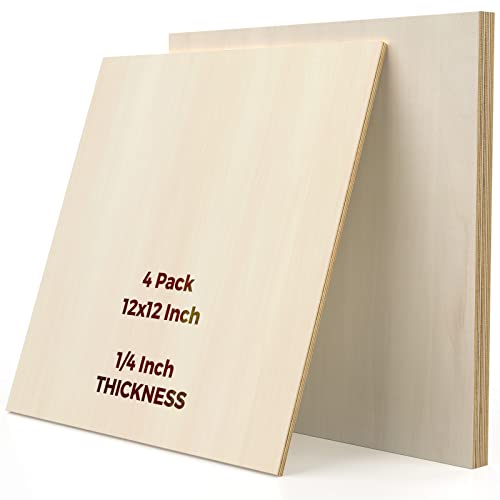 Lindenholzplatten, 4 Stück, 30,5 x 30,5 cm Sperrholzplatten, 1/4 dünne Sperrholzplatten, dünne Holzplatten, unlackierte Holzbretter für Handwerk, Hobby, Modellbau, Holzverbrennung (300 × 300 × 6 mm) Lindenholzplatten, 4 Stück, 30,5 x 30,5 cm Sperrholzplatten, 1/4 dünne Sperrholzplatten, dünne Holzplatten, unlackierte Holzbretter für Handwerk, Hobby, Modellbau, Holzverbrennung (300 × 300 × 6 mm) von Jusnboir