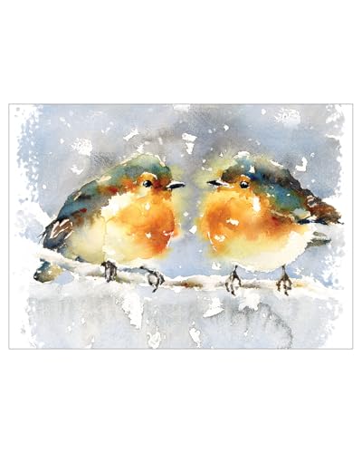 Weihnachtskarten mit Umschlag Set 10 Stück - Rotkehlchen, 10er Set A6 Weihnachts Klappkarten mit Umschlägen, Christmas Cards von Just Cards Direct Weihnachtskarten mit Umschlag Set 10 Stück - Rotkehlchen, 10er Set A6 Weihnachts Klappkarten mit Umschlägen, Christmas Cards von Just Cards Direct von Just Cards Direct cards & gifts