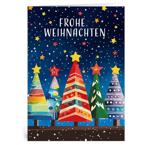 Weihnachtskarten mit Umschlag Set 10 Stück - Weihnachtswald, 10er Set A6 Weihnachts Klappkarten mit Umschlägen, Christmas Cards von Just Cards Direct Weihnachtskarten mit Umschlag Set 10 Stück - Weihnachtswald, 10er Set A6 Weihnachts Klappkarten mit Umschlägen, Christmas Cards von Just Cards Direct von Just Cards Direct cards & gifts
