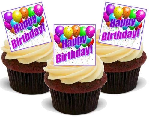 Alles Gute zum Geburtstag Ballons - 12 essbare hochwertige stehende Waffeln Karte Kuchen Toppers Dekorationen, Happy Birthday Balloons- 12 Edible Stand Up Premium Wafer Card Cake Toppers Decorations Alles Gute zum Geburtstag Ballons - 12 essbare hochwertige stehende Waffeln Karte Kuchen Toppers Dekorationen, Happy Birthday Balloons- 12 Edible Stand Up Premium Wafer Card Cake Toppers Decorations von Just Party Supplies
