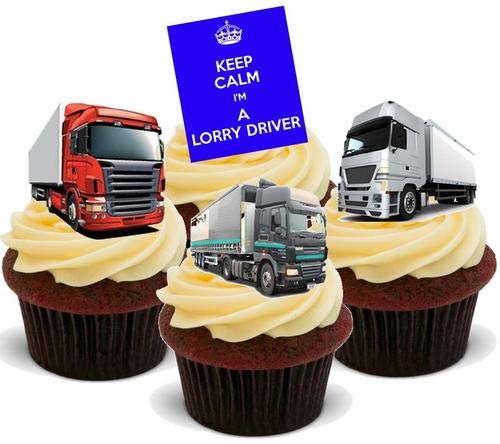 Bleib ruhig LKW Fahrer Mix - 12 essbare hochwertige stehende Waffeln Karte Kuchen Toppers Dekorationen, Keep Calm Lorry Driver Mix - 12 Edible Stand Up Premium Wafer Card Cake Toppers Decorations Bleib ruhig LKW Fahrer Mix - 12 essbare hochwertige stehende Waffeln Karte Kuchen Toppers Dekorationen, Keep Calm Lorry Driver Mix - 12 Edible Stand Up Premium Wafer Card Cake Toppers Decorations von Just Party Supplies