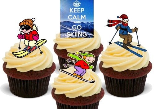 Bleib 'ruhig gehen Ski Mix - 12 essbare hochwertige stehende Waffeln Karte Kuchen Toppers Dekorationen, Keep Calm Go Skiing Mix - 12 Edible Stand Up Premium Wafer Card Cake Toppers Decorations Bleib 'ruhig gehen Ski Mix - 12 essbare hochwertige stehende Waffeln Karte Kuchen Toppers Dekorationen, Keep Calm Go Skiing Mix - 12 Edible Stand Up Premium Wafer Card Cake Toppers Decorations von Just Party Supplies