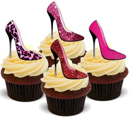 Damen Schuhe Multi Sparly Mix - 12 essbare hochwertige stehende Waffeln Karte Kuchen Toppers Dekorationen, Ladies Shoes Pink Sparly Mix - 12 Edible Stand Up Premium Wafer Card Cake Toppers Decorations Damen Schuhe Multi Sparly Mix - 12 essbare hochwertige stehende Waffeln Karte Kuchen Toppers Dekorationen, Ladies Shoes Pink Sparly Mix - 12 Edible Stand Up Premium Wafer Card Cake Toppers Decorations von Just Party Supplies
