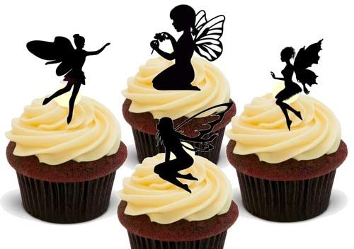 Fee Silhouette Mix - 12 essbare hochwertige stehende Waffeln Karte Kuchen Toppers Dekorationen, Fairy Silhouette Mix - 12 Edible Stand Up Premium Wafer Card Cake Toppers Decorations Fee Silhouette Mix - 12 essbare hochwertige stehende Waffeln Karte Kuchen Toppers Dekorationen, Fairy Silhouette Mix - 12 Edible Stand Up Premium Wafer Card Cake Toppers Decorations von Just Party Supplies