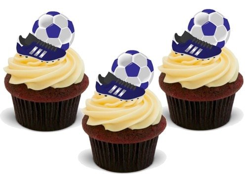 Fußballschuh & Ball BLAU – 12 essbare hochwertige stehende Waffeln Karte Kuchen Toppers Dekorationen, Football Boot & Ball BLUE - 12 Edible Stand Up Premium Wafer Card Cake Toppers Decorations Fußballschuh & Ball BLAU – 12 essbare hochwertige stehende Waffeln Karte Kuchen Toppers Dekorationen, Football Boot & Ball BLUE - 12 Edible Stand Up Premium Wafer Card Cake Toppers Decorations von Just Party Supplies