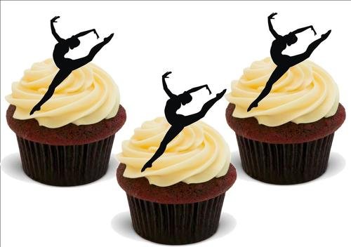 Gymnast Silhouette 12 essbare hochwertige stehende Waffeln Kuchen Toppers, GYMNAST Silhouette 12 Standup Premium Wafer Cake Toppers Gymnast Silhouette 12 essbare hochwertige stehende Waffeln Kuchen Toppers, GYMNAST Silhouette 12 Standup Premium Wafer Cake Toppers von Just Party Supplies
