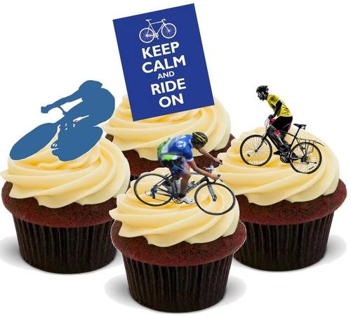 Halten Sie ruhig Zyklus auf blau - 12 essbare hochwertige stehende Waffeln Karte Kuchen Toppers Dekorationen, Keep calm cycle on blue - 12 Edible Stand Up Premium Wafer Card Cake Toppers Decorations Halten Sie ruhig Zyklus auf blau - 12 essbare hochwertige stehende Waffeln Karte Kuchen Toppers Dekorationen, Keep calm cycle on blue - 12 Edible Stand Up Premium Wafer Card Cake Toppers Decorations von Just Party Supplies