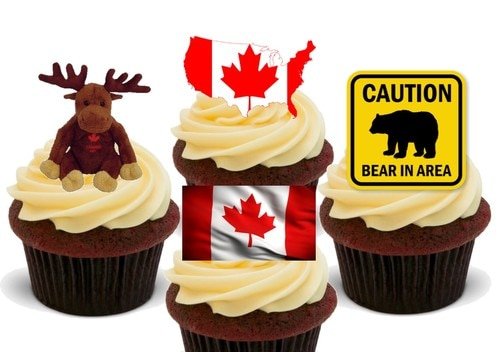 Kanada Kanadische Spaßmischung - 12 essbare hochwertige stehende Waffeln Karte Kuchen Toppers Dekorationen, Canada Canadian Fun Mix - 12 Edible Stand Up Premium Wafer Card Cake Toppers Decorations Kanada Kanadische Spaßmischung - 12 essbare hochwertige stehende Waffeln Karte Kuchen Toppers Dekorationen, Canada Canadian Fun Mix - 12 Edible Stand Up Premium Wafer Card Cake Toppers Decorations von Just Party Supplies