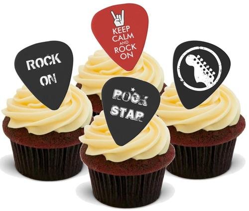 Rock auf Gitarre Plectrum Mix - 12 essbare hochwertige stehende Waffeln Karte Kuchen Toppers Dekorationen, Rock On Guitar Plectrum Mix - 12 Edible Stand Up Premium Wafer Card Cake Toppers Decorations Rock auf Gitarre Plectrum Mix - 12 essbare hochwertige stehende Waffeln Karte Kuchen Toppers Dekorationen, Rock On Guitar Plectrum Mix - 12 Edible Stand Up Premium Wafer Card Cake Toppers Decorations von Just Party Supplies