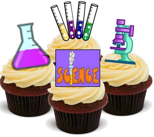 Science Mix Ein neues - 12 essbare hochwertige stehende Waffeln Karte Kuchen Toppers Dekorationen, Science Mix A New - 12 Edible Stand Up Premium Wafer Card Cake Toppers Decorations Science Mix Ein neues - 12 essbare hochwertige stehende Waffeln Karte Kuchen Toppers Dekorationen, Science Mix A New - 12 Edible Stand Up Premium Wafer Card Cake Toppers Decorations von Just Party Supplies