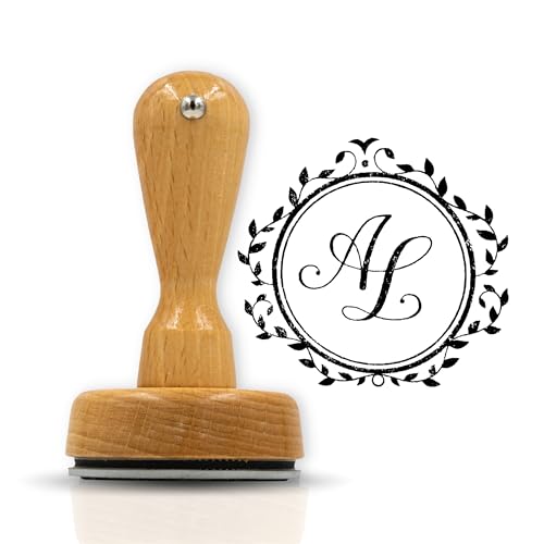 JUST REFINE® Personalisierter Stempel - Verschiedene Designs für z.B. Hochzeitseinladungen & besondere Anlässe - Klarer, Präziser Abdruck (Design 3, 40mm) von Just Refine