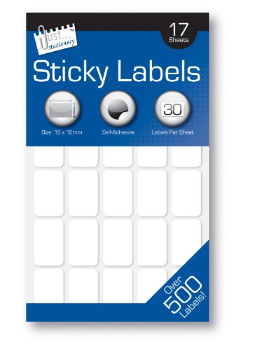 Just Stationery 19 x 12 mm Sticky Label – Weiß von Just stationery