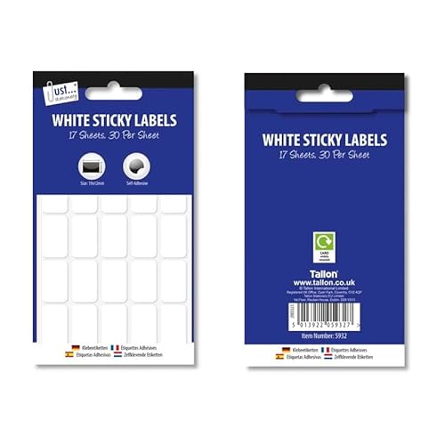 Sticky Labels Preis-Aufkleber x 510 Selbstklebend Einzelhandel 19mm x 12mm von Just stationery